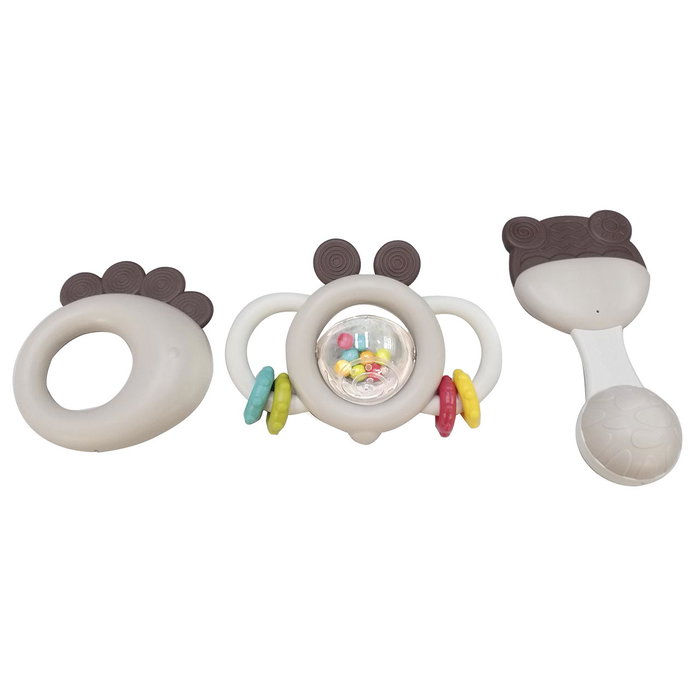 Tachan - Pack de 3 Sonajeros et Mordeurs - Jouets 2 en 1 pour Soulager les Gencives - Dès la Naissance Tachan - Pack de 3 Sonajeros et Mordeurs - Jouets 2 en 1 pour Soulager les Gencives - Dès la Naissance
