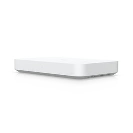 Ubiquiti Gateway 10G avec switch 4 ports 2.5 GbE, PoE+, ports WAN 10G SFP+ et RJ45, port LAN 10G SFP+, processeur quad-core, 2 GB, boîtier blanc