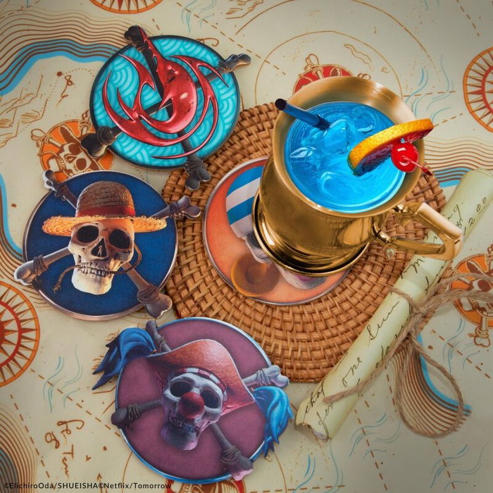 Cinereplicas Set 4 Posavasos One Piece #1 - Sous-verres en résine Cinereplicas Set 4 Posavasos One Piece #1 - Sous-verres en résine