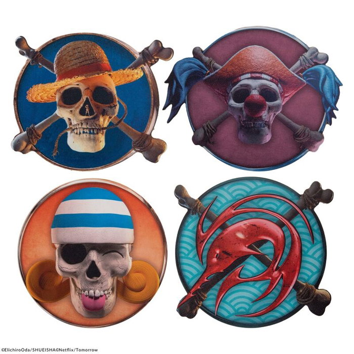 Cinereplicas Set 4 Posavasos One Piece #1 - Sous-verres en résine Cinereplicas Set 4 Posavasos One Piece #1 - Sous-verres en résine
