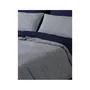 Parure de lit Rayures Bleu foncé, 140 x 200 cm, 100% coton renforcé