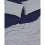 Parure de lit Rayures Bleu foncé, 140 x 200 cm, 100% coton renforcé