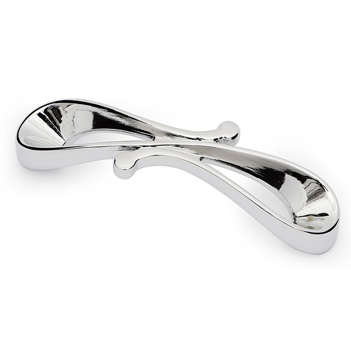 ZAVINNA Tirador de porte en zamac avec distance entre centres de 64 mm, finition chrome brillant ZAVINNA Tirador de porte en zamac avec distance entre centres de 64 mm, finition chrome brillant