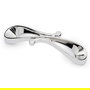 ZAVINNA Tirador de porte en zamac avec distance entre centres de 64 mm, finition chrome brillant