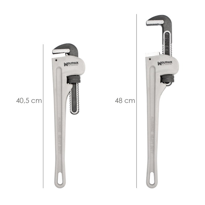 WOLFPACK LINEA PROFESIONAL Clé Stillson Heavy Duty Maurer Aluminium 18 pouces