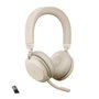 Jabra Evolve2 75 - Casque audio Bluetooth avec réduction de bruit ANC pour bureau - Autonomie 36h - Confort supérieur - Connexion double appareil
