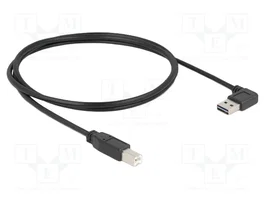 DELOCK Câble USB 2.0 avec fiche USB A double face 90° gauche/droite, 1m