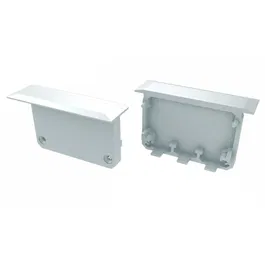 Bouchon de Fin de Profil Type INSO - Aluminium - Argent