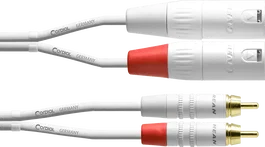 CORDIAL Câble audio double XLR/RCA mâle 3 m blanc