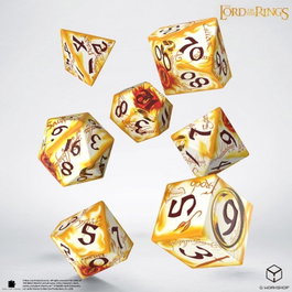 Q Workshop Le Seigneur des Anneaux Full Art Set de 7 dés Porteurs de l'Anneau (Whitefire Radiance) sunet