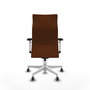 Piqueras Y Crespo Fauteuil de Bureau Albacete, Similicuir Marron, Mécanisme Synchrone