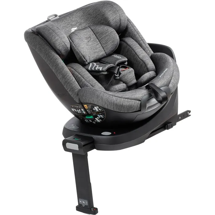 Babyauto Magna Plus Siège Auto Pivotant 360° Groupe 0/1/2/3 I-Size 40-125 cm avec Isofix et Jambe de Force, Inclinable, Gris