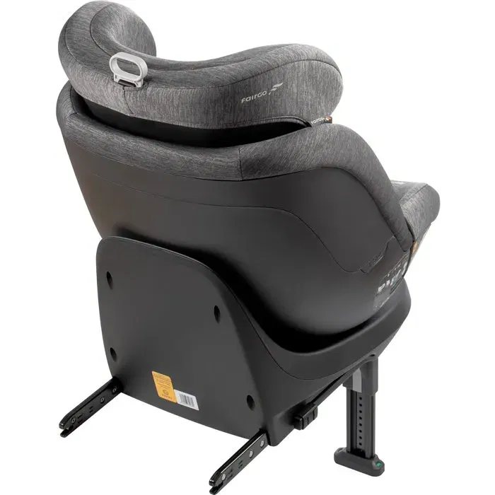 Babyauto Magna Plus Siège Auto Pivotant 360° Groupe 0/1/2/3 I-Size 40-125 cm avec Isofix et Jambe de Force, Inclinable, Gris