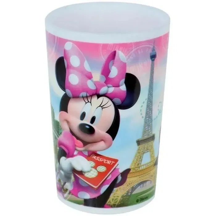 Fun House Ensemble de Vaisselle Réutilisable Disney Minnie 006377 - 6 Pièces (Assiettes, Verre, Gourde, Boîte Goûter, Couverts)