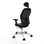 Piqueras y Crespo Chaise de Bureau avec Appui-tête Jorquera 2D086N1 Gris foncé