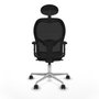 Piqueras y Crespo Chaise de Bureau avec Appui-tête Jorquera 2D086N1 Gris foncé