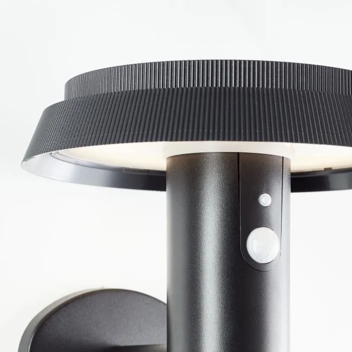 Brilliant Applique d'extérieur ALVERO LED Solaire avec Détecteur de Mouvement - Métal/Plastique - 4W - Noir - BRI4004353437823