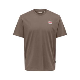 T-shirt à manches courtes homme Only & Sons Onsdawson Reg Ss Vd Falcon Marron Clair 2-3 ans
