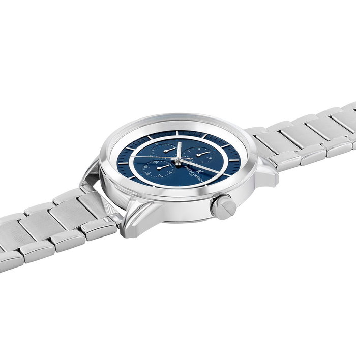 Pierre Cardin CCP.5013 - Montre Homme Analogique Acier Gris et Cadran Bleu