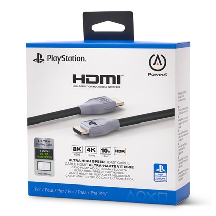 Power A 1520481-01 Cable HDMI Ultra Haute Vitesse Officiel pour PlayStation 5 - 3 m - 4K/8K, 48Gbps, HDR, eARC