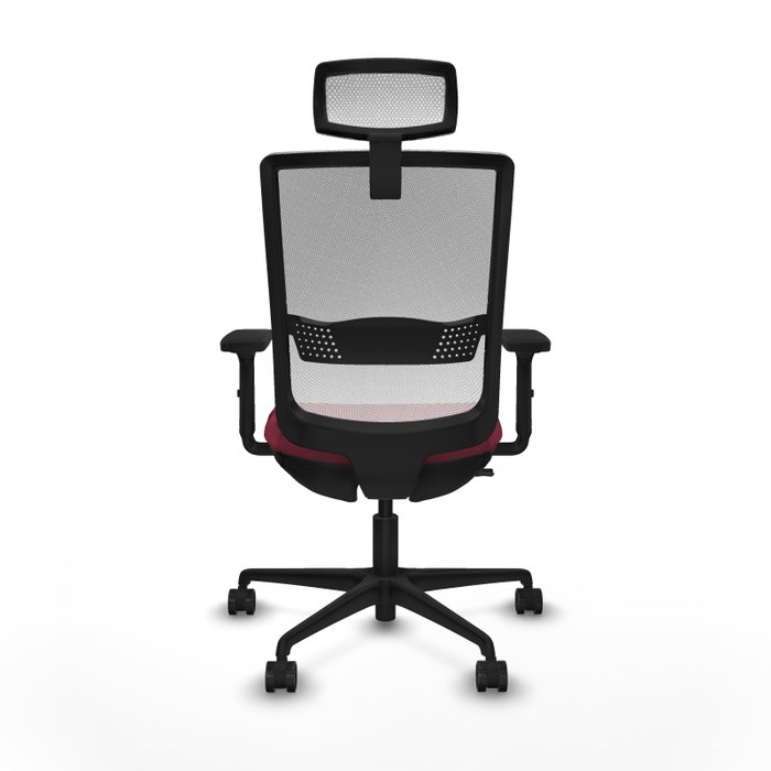 Piqueras Y Crespo Haches - Chaise de bureau avec mécanisme Sincro/Traslack, Granat et Blanc