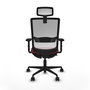 Piqueras Y Crespo Haches - Chaise de bureau avec mécanisme Sincro/Traslack, Granat et Blanc