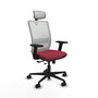 Piqueras Y Crespo Haches - Chaise de bureau avec mécanisme Sincro/Traslack, Granat et Blanc