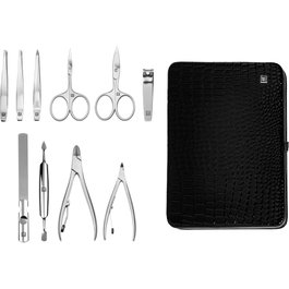 Zwilling Set de Manucure et Pédicure 10 Pièces, Noir, Cuir