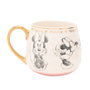 WIDDOP & CO Tasse Minnie Disney en Porcelaine avec Illustrations Esquissées et Détails Dorés
