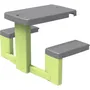 Smoby Life - Table de pique-nique enfant avec 2 bancs adaptée aux maisons Smoby, traitée anti-UV, en matière recyclée, à partir de 2 ans