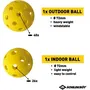Schildkrot Set de Pickleball - 2 Raquettes et 2 Balles (TPE, Intérieur/Extérieur) avec Raquettes en Bois 7 Couches FSC et Poignée Antidérapante