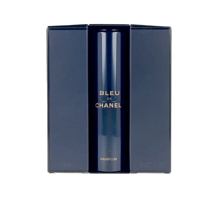Chanel BLEU PARFUM Eau de Parfum pour Homme, Twist & Vaporisateur Rechargeable, 3 x 20 ml, Aromatique Amandier