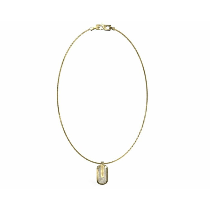 Guess Collier Racer Tag Doré 65cm