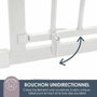 Dreambaby Barrière de sécurité Discovery 3-Panel FLEX, 74,5 cm à 1,95 m, Blanc