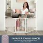 Dreambaby Barrière de sécurité Discovery 3-Panel FLEX, 74,5 cm à 1,95 m, Blanc