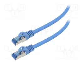 LANBERG Cordon de raccordement Cat 6a S/FTP bleu 0,25m RJ45