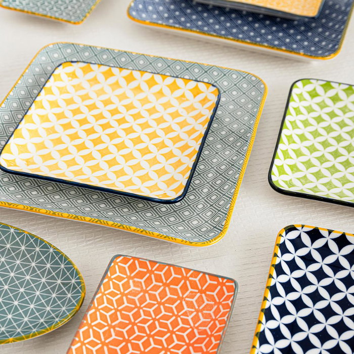 Quid Bandeja Cuadrada Pippa Porcelana 21x21 cm Multicolor