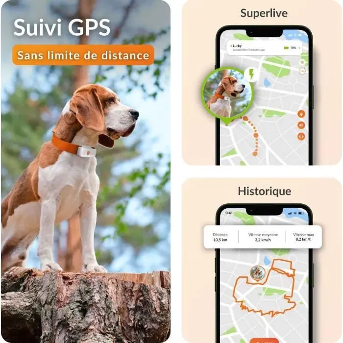 Weenect XS Traceur GPS pour Chien - Edition Blanche 2023 - Suivi en temps réel sans limite de distance, plus petit modèle du marché Weenect XS Traceur GPS pour Chien - Edition Blanche 2023 - Suivi en temps réel sans limite de distance, plus petit modèle du marché