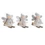 Décorations de Noël DKD Home Decor Blanc Gris Fée 12 x 8 x 10 cm (3 Unités)