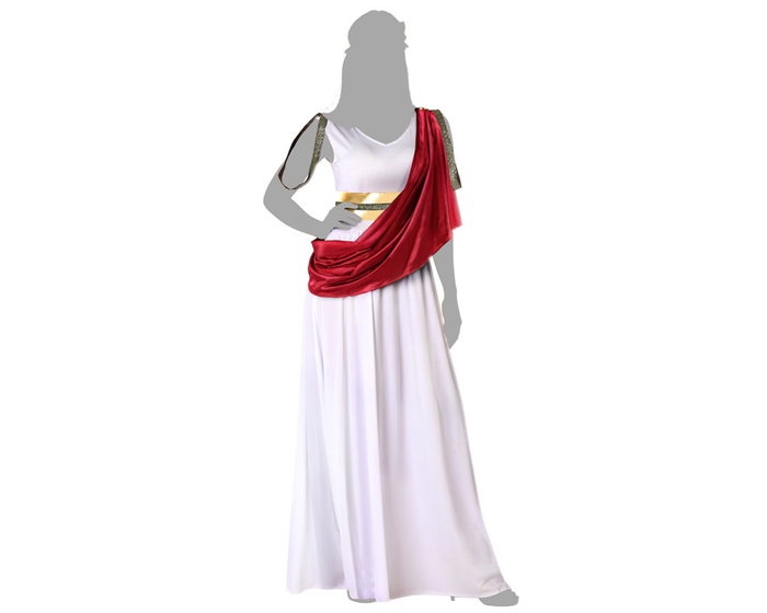 Déguisement Romaine Adulte Citoyenne XS-S Costume Femme Blanc Rouge Polyester Déguisement Romaine Adulte Citoyenne XS-S Costume Femme Blanc Rouge Polyester