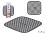 KINVARA Grille carrée pour friteuse à air, Gris