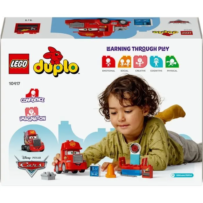 LEGO DUPLO 10417 Mack a la Course, Jouet de Construction Cars Disney et Pixar pour Enfants