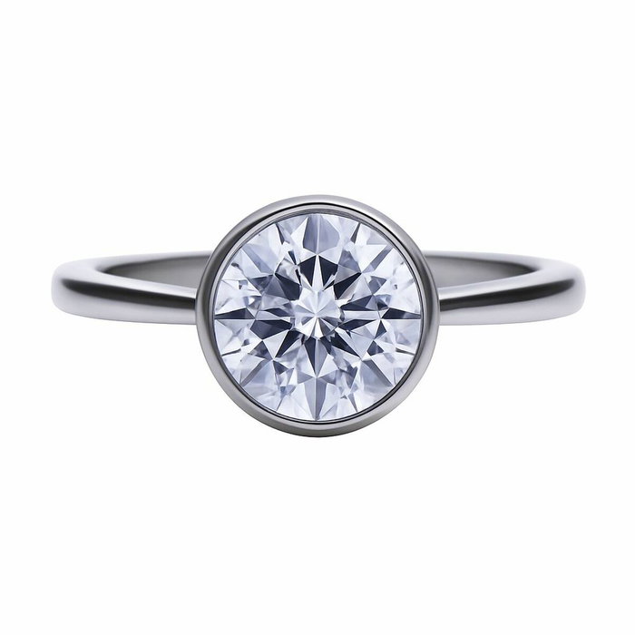 Diamonfire Bague en Argent de Loi et Zirconia 8mm Taille 18 Diamonfire Bague en Argent de Loi et Zirconia 8mm Taille 18