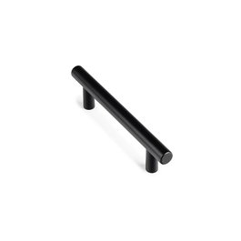 Rei Tirador de meuble type poignée modèle 891h, acier inoxydable noir mat 96 mm, blister 4 pièces