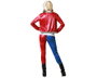Atosa Déguisement Arlequina Adulte - Ensemble Veste et Pantalon Bleu, Rouge et Blanc