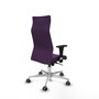 Piqueras Y Crespo Sillón Albacete, mécanisme Sincro, tissu Morado, base aluminium, bras 1D, roues 65mm