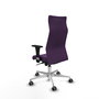 Piqueras Y Crespo Sillón Albacete, mécanisme Sincro, tissu Morado, base aluminium, bras 1D, roues 65mm