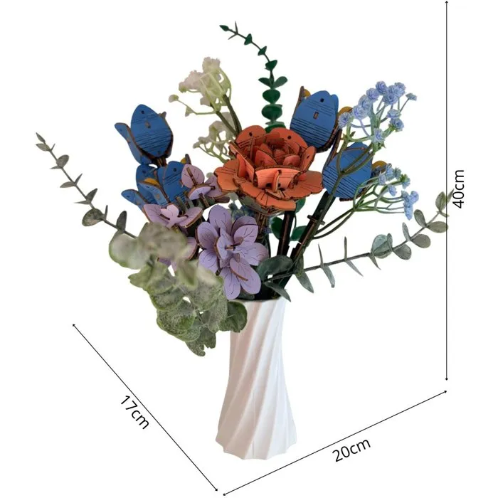 Book Nook - Kit DIY Maquette 3D Serre Livre Petit Bouquet Green Nook - Décoration Intérieure - 20 x 18 x 30 cm