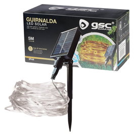 Bambasy Guirlande LED solaire 5M 8 fonctions Lumière froide