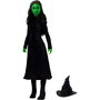 Mattel - Poupée Chanteuse Elphaba Wicked, Inspirée du Film, Chante 'Defying Gravity', 15 Secondes de Musique, Robe Interchangeable, Peau Verte, Cheveux Noirs Tressés, Jouet +4 Ans